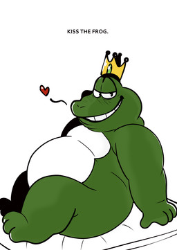 anthro bedroom_eyes crown crown_only headgear headgear_only male mostly_nude narrowed_eyes nude overweight overweight_anthro overweight_male seductive simple_background solo text white_background rinhatsuyuki mario_bros nintendo wart_(mario) amphibian frog absurd_res english_text hi_res
