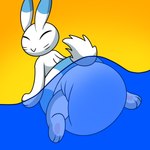 ambiguous_gender anthro big_diaper diaper looking_at_viewer looking_back solo swimming unclean_diaper waterlogged_diaper merrit_(artist) 2024_pokemon_gigaleak beta_pokemon_games nintendo pokemon beta_pokemon_(species) lagomorph leporid mammal rabbit warabbit hi_res