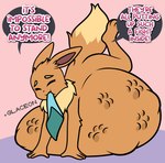 ambiguous_gender anthro ass_up belly big_belly black_eyes brown_body brown_fur cute_expression cute_pose dialogue diamond_shape eevee eeveelution english_text falling_over fluffy fluffy_tail fur generation_1_pokemon generation_4_pokemon glaceon group huge_belly hyper hyper_belly inflation inflation_fetish long_ears long_tail looking_at_viewer lying neck_tuft nintendo on_front oral_vore pokemon pokemon_(species) pompuffy_(artist) raised_tail sequence speech_bubble squirming swallowing tail text tuft vore weight_gain weight_gain_drive