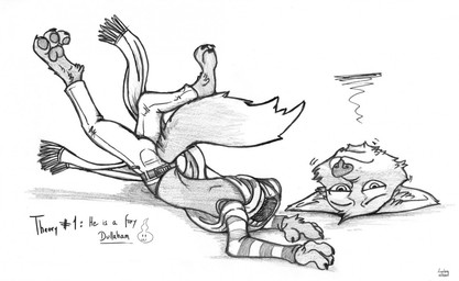 anthro belt clothed clothing detachable detachable_head digitigrade feet fully_clothed headless hindpaw male pattern_clothing pattern_topwear paws solo striped_clothing striped_topwear stripes topwear zoosona ziegelzeig european_mythology irish_mythology mythology canid canine dullahan fox mammal 2025 graphite_(artwork) monochrome traditional_media_(artwork)