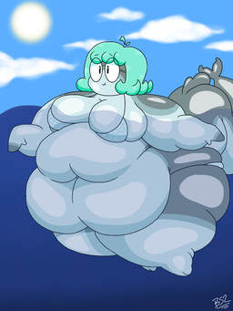 anthro barefoot belly big_belly big_breasts bikini biped blue_body blue_clothing blue_skin breasts clothing eyebrows eyewear feet female fish_tail flabby_arms front_view glasses green_hair grey_body grey_skin hair huge_hips huge_thighs hyper hyper_hips hyper_thighs love_handles midriff multicolored_body multicolored_clothing multicolored_skin navel obese obese_anthro obese_female overweight overweight_anthro overweight_female pattern_clothing sea short_hair sky skyscape smile solo spots spotted_clothing sun swimming swimwear tail thick_thighs three-quarter_view tight_clothing two-piece_swimsuit two_tone_clothing water white_clothing wide_hips batspid2 bailey_(mintrimo) aquatic cetacean mammal 2018 3:4 cel_shading digital_drawing_(artwork) digital_media_(artwork) full-length_portrait portrait shaded signature