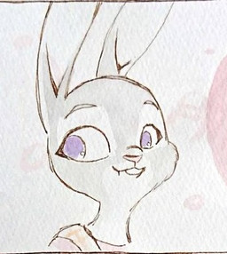 anthro female fur grey_body grey_fur happy simple_background smile solo third-party_edit unknown_artist disney zootopia judy_hopps european_rabbit lagomorph leporid mammal oryctolagus rabbit low_res reaction_image source_request