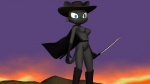 anthro black_body black_fur blue_eyes boots breasts clothing female footwear fur gloves handwear hat headgear headwear melee_weapon mostly_nude nipples shoes solo sword tail weapon destiny_blackmoon destiny_(character) felid mammal 16:9 3d_(artwork) digital_media_(artwork) hi_res widescreen