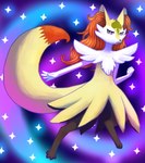 2014 5_fingers absurd_res ambiguous_gender anthro big_tail black_legs black_nose braixen digital_media_(artwork) dipstick_tail fingers fist flavia-elric fluffy fluffy_tail fur generation_6_pokemon hi_res inner_ear_fluff long_tail markings mouth_closed nintendo paws pokemon pokemon_(species) pose red_tail_tip solo standing tail tail_markings tuft white_body white_fur yellow_body yellow_fur