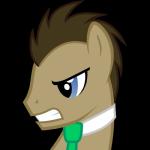 feral fur hair male necktie solo teeth thejbw_(artist) friendship_is_magic hasbro my_little_pony doctor_whooves_(mlp) earth_pony equid equine horse mammal pony 1:1 absurd_res alpha_channel hi_res