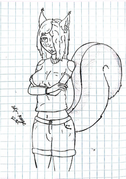 adolescent anthro breasts clothed clothing female hair looking_at_viewer open_mouth simple_background solo tail young young_female sky-rouge meztli_vazquez animal_humanoid humanoid mammal rodent sciurid tree_squirrel absurd_res hi_res traditional_media_(artwork) unfinished
