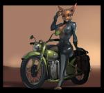 bodysuit breasts cleavage clothed clothing eyebrows eyelashes female green_eyes hairless jacket leather leather_clothing leather_jacket leather_topwear looking_at_viewer motorcycle simple_background skinsuit solo tight_clothing toeless_legwear topwear vehicle shimizuryu hana_hakken domestic_cat felid feline felis hairless_cat mammal sphynx_(cat) 2017