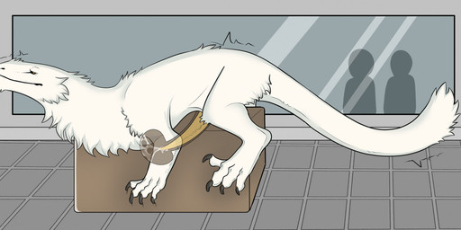breeding_mount feral fur genitals laboratory long_muzzle male motion_lines observation_window orgasm penis solo tapering_penis thick_fur white_body white_fur x-ray_view nakatakoi rtianfnu mythology dragon furred_dragon furred_scalie mythological_creature mythological_scalie scalie