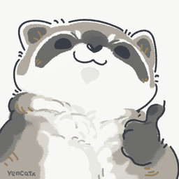 black_eyes black_nose chibi dot_eyes feral grey_body humanoid_hands simple_background simple_eyes solo white_body yencatx mammal procyonid raccoon 1:1 2022