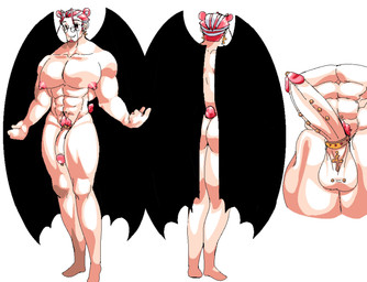 abs accessory anthro areola barbell_piercing big_muscles big_nipples big_pecs big_penis big_wings butt cock_ring erection fangs genital_piercing genitals glans glans_ring hair jewelry male muscular muscular_humanoid muscular_male navel navel_piercing nipple_piercing nipples nude pecs penis penis_accessory penis_jewelry penis_piercing piercing pink_hair prince_albert_piercing pubes solo teeth trapezius wings bara_moe_bitch animal_humanoid bear humanoid mammal mammal_humanoid ursid_humanoid 2021 digital_media_(artwork) hi_res model_sheet pixel_(artwork)