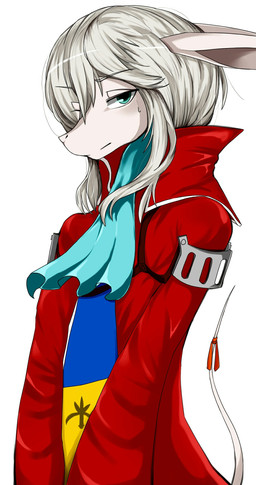 accessory anthro armor bangs blue_clothing bodily_fluids bow_ribbon clothed clothing coat cravat dragoon ears_down eyebrow_through_hair eyebrows eyelashes female fully_clothed fur furgonomics grey_hair hair hair_between_eyes half-closed_eyes kemono long_ears long_hair long_sleeves looking_at_viewer mouth_closed narrowed_eyes open_clothing open_coat open_topwear pivoted_ears popped_collar red_clothing red_topwear ribbons side_view simple_background solo standing sweat tail tail_accessory tail_ribbon teal_clothing teal_eyes thin_tail topwear translucent translucent_hair white_background white_body white_fur white_tail yellow_clothing akatsuki_(reshiram_1120) final_fantasy final_fantasy_ix square_enix freya_crescent burmecian mammal rodent digital_media_(artwork) half-length_portrait hi_res portrait