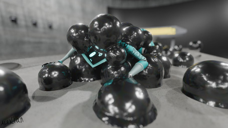 all_fours bdsm bondage bound breasts cat_tail female inside kronos_unveiled latex liquid_latex machine slime sticker surprised turrets alexian_(artist) fallkener_(modeler) voices_of_the_void kerfur_(votv) robot tv_head_robot 16:9 2026 3d_(artwork) 4k absurd_res blender_(artwork) blender_cycles_(artwork) digital_media_(artwork) hi_res widescreen