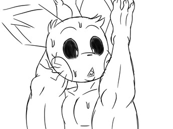 anthro anthro_on_anthro duo feet humanoid_feet male male/male muscular muscular_anthro muscular_male pecs plantigrade usury40 nintendo pokemon generation_1_pokemon generation_2_pokemon pichu pikachu pokemon_(species) hi_res monochrome