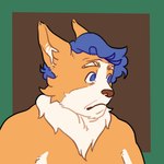 anthro blue_hair derpy fur hair male orange_body orange_fur simple_background solo unknown_artist mile_corgiant canid canine canis domestic_dog herding_dog mammal pastoral_dog welsh_corgi 1:1 digital_drawing_(artwork) digital_media_(artwork) hi_res