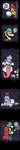 annoyed big_breasts black_eyes blue_body breasts cleaning_tool clothing crown dress duo facial_hair fangs female flower_ear_ring ghost_tail green_clothing green_hat green_headwear hat headgear headwear long_sleeves male mustache orange_clothing orange_dress overalls purple_eyes scared sleeves_past_wrists species_transformation teeth tongue tongue_out transformation vacuum_cleaner chabble luigi's_mansion mario_bros nintendo boo_mario luigi princess_daisy ghost human humanoid mammal spirit absurd_res animated hi_res long_image short_playtime tall_image