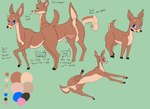 animal_genitalia antlers anus balls blue_eyes bodily_fluids butt feral freckled_butt freckled_face freckles genital_fluids genitals hooves horn male penis precum raised_tail sheath solo tail text duplicatename furrycheetah_(artist) deer mammal english_text hi_res model_sheet