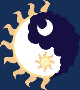 dark day light moon night princess royalty simple_background sun transparent_background yin_yang zero_pictured unknown_artist friendship_is_magic hasbro my_little_pony princess_celestia_(mlp) princess_luna_(mlp) alpha_channel grandfathered_content hi_res