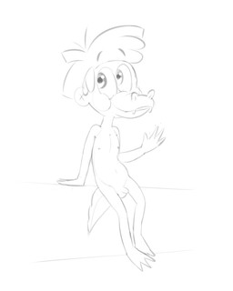3_toes anthro feet gesture leaning looking_at_viewer male nude solo standing toes waving young decentfeather arlo_the_alligator_boy alligator alligatorid crocodilian reptile scalie absurd_res hi_res