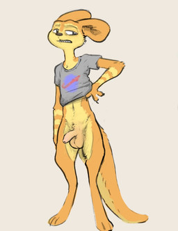anthro balls black_eyes bottomless bottomless_anthro bottomless_male clothed clothing clothing_pull countershade_face countershade_fur countershade_tail countershade_torso countershading digitigrade foreskin front_view fur genitals half-closed_eyes half-erect humanoid_genitalia humanoid_penis looking_at_viewer male male_anthro narrowed_eyes navel orange_body orange_fur penis print_clothing print_shirt print_t-shirt print_topwear raised_clothing raised_shirt raised_topwear shirt shirt_only shirt_pull simple_background solo standing t-shirt t-shirt_only tail teeth topwear topwear_only topwear_pull unretracted_foreskin mindkog jak_and_daxter naughty_dog sony_corporation sony_interactive_entertainment daxter mammal mustelid ottsel 2021 digital_drawing_(artwork) digital_media_(artwork) full-length_portrait portrait shaded
