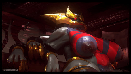 3_arms abs anthro anthrofied areola armband big_areola big_breasts bracelet breasts claws female finger_claws genitals gold_(metal) gold_jewelry golden_claws huge_breasts idle_animation jewelry looking_at_viewer multi_arm multi_limb muscular nipples painterly pokemorph red_eyes ribs ring_(jewelry) sitting solo striped_body stripes vulva conditional_dnp piskelpaxels nintendo pokemon altered_forme_giratina generation_4_pokemon giratina legendary_pokemon pokemon_(species) 16:9 3d_(artwork) 3d_animation animated digital_media_(artwork) widescreen