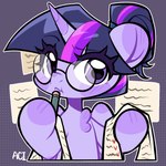 chest_tuft eyewear female feral glasses hair horn list parchment pencil_(object) ponytail pouty solo tuft wings hedgehog29271 friendship_is_magic hasbro my_little_pony mythology twilight_sparkle_(mlp) equid equine mammal mythological_creature mythological_equine winged_unicorn 1:1