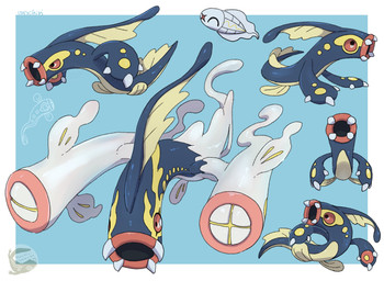 ambiguous_gender black_body eyes_closed feral multiple_poses open_mouth pose red_eyes simple_background white_body mochiri nintendo pokemon eelektross generation_5_pokemon generation_9_pokemon mega_eelektross mega_evolution pokemon_(species) tynamo hi_res tagme