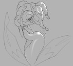 2022 3_fingers butt caliginous elemental_creature female fingers flora_fauna florges flower full-length_portrait generation_6_pokemon greyscale half-closed_eyes hi_res leaf monochrome narrowed_eyes nintendo plant pokemon pokemon_(species) portrait shaking_butt sketch solo thick_thighs wide_hips