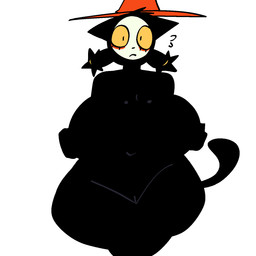 anthro big_breasts black_ears black_hair black_tail breasts clothing curvy_figure eyelashes female front_view genitals hair hat headgear headwear huge_breasts looking_at_viewer mouth_closed navel nude nude_anthro nude_female overweight overweight_anthro overweight_female round_eyes simple_background solo tail voluptuous voluptuous_anthro voluptuous_female vulva white_background wide_hipped_anthro wide_hipped_female wide_hips yellow_sclera xarop77 egg_(xarop77) domestic_cat felid feline felis mammal 1:1 2026 digital_drawing_(artwork) digital_media_(artwork) hi_res portrait three-quarter_portrait