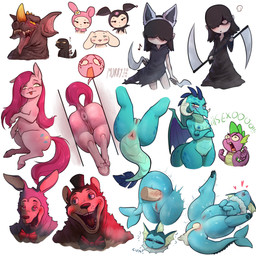 animal_genitalia animal_vulva anthro anus breasts cosplay crossover_cosplay equine_genitalia equine_vulva female feral genitals male male/female nipples penis vulva spiralburguer friendship_is_magic hasbro my_little_pony mythology nickelodeon nintendo pokemon the_loud_house lucy_loud pinkamena_(mlp) pinkie_pie_(mlp) princess_ember_(mlp) spike_(mlp) dragon earth_pony eeveelution equid equine generation_1_pokemon horse human mammal mythological_creature mythological_scalie pokemon_(species) pony scalie vaporeon absurd_res crossover hi_res young_(lore)