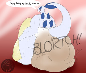 after_vore anthro blort bodily_fluids bodily_noises bulge clothed clothing command command_to_enjoy derived_sound_effect dialogue diaper diaper_disposal diapered_pred disposal erection erection_in_diaper excessive_feces feces genital_fluids hyper hyper_feces male muscular muscular_male onomatopoeia pooping scat_disposal scatplay soiled_diaper soiling soiling_diaper solo sound_effects speech_bubble talking_to_another text unclean_diaper urine used_diaper using_diaper vore wearing_diaper yoshi-eats-your-pie nintendo pokemon wallace_(yoshi-eats-your-pie) generation_2_pokemon legendary_pokemon lugia pokemon_(species) english_text