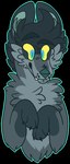 ambiguous_gender anthro black_claws blue_eyes blue_outline claws eyebrow_through_hair eyebrows fangs fur gradient_eyes green_eyes green_inner_ear green_inner_ear_fluff green_nose green_tongue grey_body grey_fur grey_hair hair handpaw inner_ear_fluff outline paws pupils semi-anthro simple_background slit_pupils smile snout solo striped_tongue teeth tongue translucent translucent_hair transparent_background tuft whisker_spots yellow_sclera jaspering jasper_(jaspering) alaskan_malamute alligator alligatorid american_alligator canid canine canis crocodilian domestic_dog german_shepherd herding_dog hybrid mammal nordic_sled_dog pastoral_dog reptile scalie spitz 2017 alpha_channel digital_drawing_(artwork) digital_media_(artwork) flat_colors half-length_portrait portrait nonbinary_(lore) trans_(lore) trans_man_(lore)