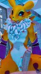 anthro areola balls big_penis biped clothing femboy genitals gloves half-erect handwear human_on_anthro interspecies male male/male nipples penis pink_nipples small_balls small_penis thatonehornydood bandai_namco digimon warfare_machine warfare_renamon canid digimon_(species) human humanoid mammal renamon 3d_(artwork) 9:16 digital_media_(artwork) hi_res source_filmmaker_(artwork)