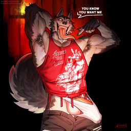 advertisement anthro armpit_hair balls big_bulge big_penis bodily_fluids body_hair bottomwear bottomwear_down bulge clothed clothing detailed_bulge fangs fluffy fluffy_tail genital_fluids genital_outline genitals humanoid_genitalia humanoid_penis long_tongue male muscular muscular_anthro muscular_male pants pants_down partially_clothed partially_clothed_anthro partially_clothed_male penis penis_outline precum precum_through_clothing precum_through_underwear red_eyes sharp_teeth shirt solo tail tank_top teeth tenting text tongue tongue_out topwear underwear wet wet_clothing amon-sydonai creepypasta salem_(amon-sydonai) smile.dog canid canine canis domestic_dog husky mammal nordic_sled_dog spitz 1:1 english_text hi_res
