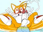 abdominal_bulge ahegao anal anal_penetration anthro anus balls big_penis blush bodily_fluids canid canine chao_(sonic) cheese_the_chao clothing cum cum_on_face duo footwear fox genital_fluids genitals heart_eyes heart_symbol hi_res huge_penis humanoid_genitalia humanoid_penis hyper hyper_genitalia hyper_penis looking_pleasured male male/male male_penetrated male_penetrating male_penetrating_male mammal miles_prower penetration penis sega sex shoes sonic_the_hedgehog_(series) trooper036 vein veiny_penis