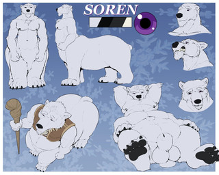 angry animal_genitalia balls black_sheath_slit bodily_fluids closed_sheath_slit crying feet fur genitals hair happy male male_taur navel nipples nude nude_male nude_taur purple_eyes sheath sheath_slit smile solo staff standing tears white_balls white_body white_fur white_sheath pandottermon bear mammal polar_bear taur ursine 5:4 colored hi_res