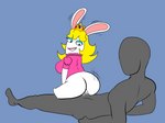 anthro bodily_fluids butt cum duo female from_front_position genital_fluids human_on_anthro interspecies looking_back male on_bottom on_top reverse_cowgirl_position sex artybear mario_bros mario_plus_rabbids_kingdom_battle nintendo raving_rabbids rayman_(series) ubisoft rabbid_peach human lagomorph mammal rabbid absurd_res crossover hi_res