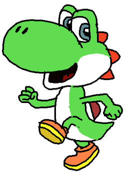 anthro male solo nickjrbunniesfan mario_bros nintendo yoshi_(character) yoshi low_res