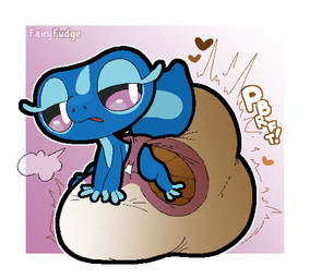 ambiguous_gender anthro big_diaper blue_body border breath clothed clothing diaper excessive_feces eyelashes feces gradient_background half-closed_eyes hand_on_diaper heart_symbol huge_diaper hyper hyper_diaper hyper_feces hyper_soiling leg_guard_peekage narrowed_eyes pooping purple_eyes scatplay simple_background soiled_diaper soiling soiling_diaper solo sound_effects tail text touching_diaper unclean_diaper used_diaper using_diaper vowelless vowelless_sound_effect wearing_diaper white_border fairyfudge nintendo pokemon pokemon_winds_and_waves gecqua generation_10_pokemon pokemon_(species) reptile scalie 2026 artist_name digital_media_(artwork)
