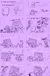 2:3 ?! alternate_universe clothing comic dress electricity english_text fake_breasts female frisk_(undertale) gesture hand_gesture hi_res human machine male mammal mettaton middle_finger nipple_outline petals profanity robot stage stairs text thewill tripping under(her)tail undertale undertale_(series)