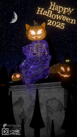 anthro big_breasts bone breasts butt cemetery fangs female food for_a_head fruit gesture glowing glowing_eyes group holidays huge_breasts jack-o'-lantern light looking_at_viewer mature_female moonlight nude owo plant pumpkin pumpkin_head skeleton smile solo star tail teeth text thick_thighs tombstone tree trio debee disney gravity_falls halloween bill_cipher mothman unnamed_character humanoid object_head spirit 2025 3d_(artwork) 4k 9:16 absurd_res artist_name blender_(artwork) dated digital_media_(artwork) hi_res watermark