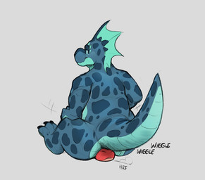 anthro blue_body butt countershade_butt countershade_face countershade_neck countershade_tail countershade_torso countershading frill_(anatomy) grey_background male male_anthro nude nude_anthro nude_male overweight overweight_anthro overweight_male penetration raised_tail sex_toy simple_background sitting solo tail teal_body teal_eyes dergum mythology dergum_(dergum) minty_(mintyderg) aquatic aquatic_dragon dragon mythological_creature mythological_scalie scalie 2024
