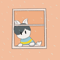 clothed clothing fur hair raining simple_background solo topwear white_body tem_with_bob undertale undertale_(series) temmie_(undertale) canid canine felid feline mammal tem 1:1 hi_res