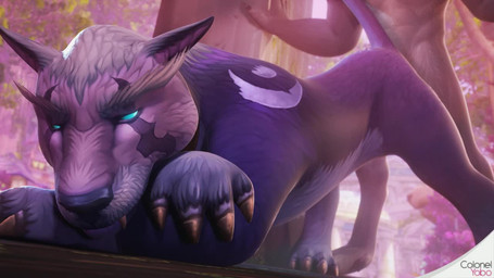 all_fours ambiguous_feral ambiguous_gender ambiguous_on_anthro ambiguous_penetrated ambiguous_penetration anthro anthro_on_feral anthro_penetrating anthro_penetrating_feral ass_up bestiality biped blue_eyes bouncing_butt butt butt_jiggle claws doggystyle druid duo erection faceless_character faceless_male feral feral_druid feral_focus feral_penetrated from_behind_position fur genitals glowing glowing_eyes interspecies jiggling magic_user male male/ambiguous male_anthro male_on_feral male_penetrating male_penetrating_ambiguous music paws penetration penile penile_penetration penis purple_body purple_fur purring quadruped raised_tail sex solo_focus sound_effects spread_legs spreading tail text tribal_spellcaster colonelyobo sound_warning blizzard_entertainment warcraft canid felid feline felis mammal night_elf_(feral) werecanid werecreature worgen 16:9 2017 3d_(artwork) 3d_animation animated digital_media_(artwork) loop short_playtime sound video widescreen