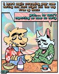 4_fingers abstract_background alcohol aloha_shirt anthro beverage blue_body blue_fur brown_body brown_fur clothing cuckold dialogue duo ear_piercing ear_ring fingers fur grimace grin male pattern_clothing pattern_shirt pattern_topwear piercing ring_piercing shirt smile smoking sweater text topwear rawdawgcomics rawdawgcomics_(series) desmond_(rawdawgcomics) stahli_(rawdawgcomics) canid canine canis domestic_cat domestic_dog felid feline felis mammal 2025 4:5 artist_name digital_media_(artwork) english_text hi_res