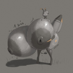 antennae_(anatomy) anthro arthropod_abdomen big_breasts big_nipples bodily_fluids breasts female grey_background grey_body huge_breasts huge_nipples hyper hyper_breasts mantis_arms nipples non-mammal_nipples simple_background slosh sloshing_breasts solo sweat sweaty_face vein veiny_breasts wobble ace0t0nic arthropod hybrid insect mantis 1:1 absurd_res hi_res