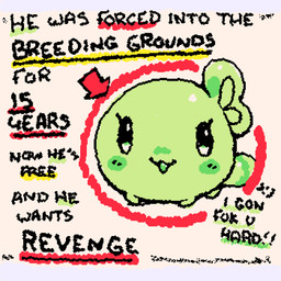 >:3 ambiguous_feral ambiguous_gender black_eyes black_text blush dialogue directional_arrow exclamation_point eyelashes feral glistening glistening_eyes green_blush green_body humor looking_at_viewer open_mouth open_smile quadruped smile solo squigglevision tail text ligma_(artist) unknown_species waddling_head 1:1 2026 animated digital_drawing_(artwork) digital_media_(artwork) english_text handwritten_text wigglypaint_(artwork) male_(lore)