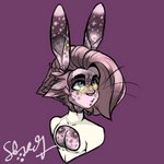 anthro clothing eyewear glasses male piercing rabbit_ears solo starchybeans lagomorph leporid mammal rabbit 1:1