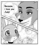 2017 anthro canid canine clothing comic dialogue disney english_text female fox fur hi_res judy_hopps lagomorph leporid male mammal nacchan96 nick_wilde rabbit red_fox text true_fox zootopia