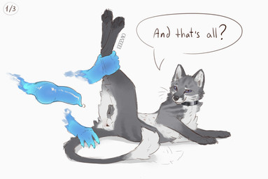 animal_genitalia animal_penis animal_vulva anthro anthro_on_feral anus belly_nipples bestiality bodily_fluids butt canine_genitalia canine_penis canine_vulva claws collar digitigrade disembodied_hand erection feet female female_feral feral fur fur_markings genital_fluids genitals ghost_hand hindpaw imminent_sex knot knotted_penis lying markings pawpads paws penis presenting presenting_vulva quadruped silver_(metal) simple_background snout speech_bubble teats text translucent translucent_penis vaginal_fluids vulva whiskers white_background eeeevio sekhmetha canid canine fox hybrid mammal colored_sketch english_text sketch