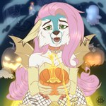 anthro bodily_fluids cosplay female genital_fluids holidays humiliation markings peeing solo urine watersports wetting angry_platypus friendship_is_magic halloween hasbro my_little_pony flutterbat_(mlp) fluttershy_(mlp) arctic_fox canid canine fox mammal true_fox 1:1 hi_res